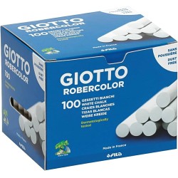 CRAIE ROBERCOLOR GIOTTO BOITE DE 100 PCS BLANCHE  ORIGINALE