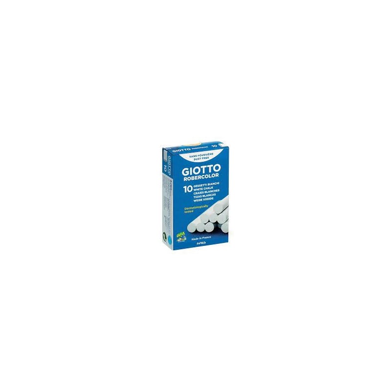 CRAIE ROBERCOLOR GIOTTO BOITE DE 10 PCS BLANCHE  ORIGINALE