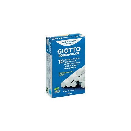 CRAIE ROBERCOLOR GIOTTO BOITE DE 10 PCS BLANCHE  ORIGINALE