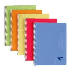 CAHIER 300PAGES A5 17x22cm SEYES A SPIRALE POLYPRO EK31082  SOTEFI