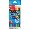 CRAYONS BICOLORES MAPED DUO COLOR'PEPS 12 24 COLORS
