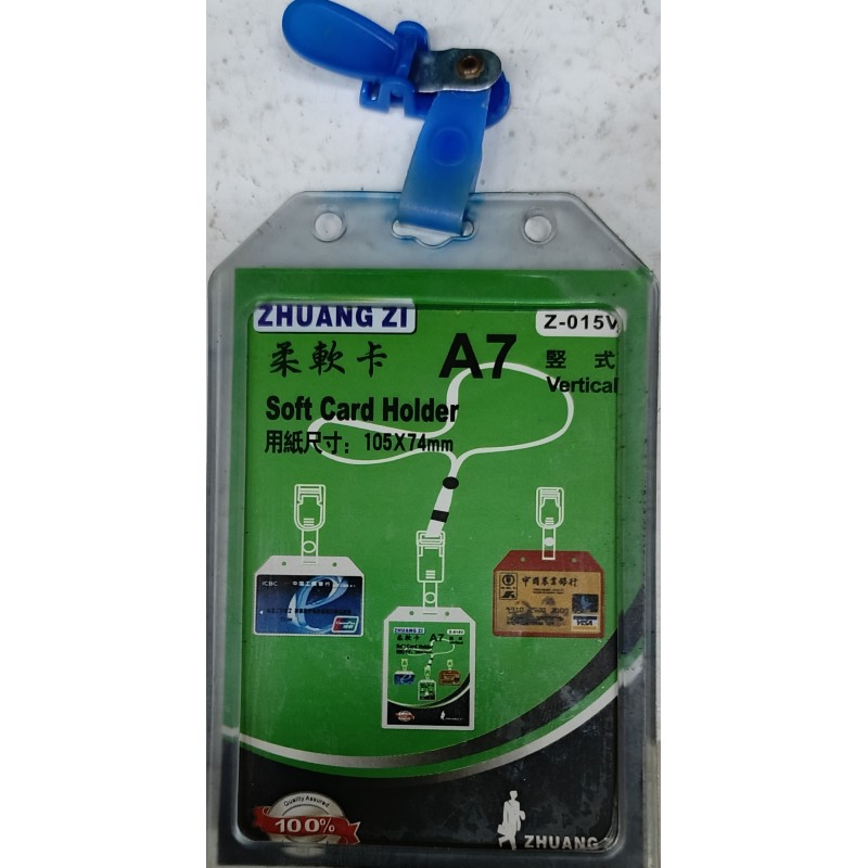 BADGE AVEC CLIP A7 105*74mm Z-015V