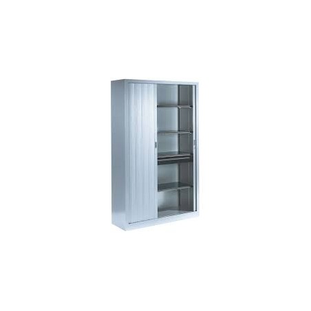 ARMOIRE METAL GRIS PORTE EN RIDEAU 120X45X198