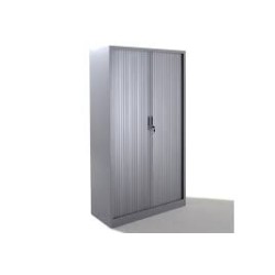 ARMOIRE METAL GRIS PORTE EN RIDEAU 120X45X198
