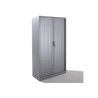 ARMOIRE METAL GRIS PORTE EN RIDEAU 120X45X198